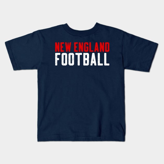 New England Football Kids T-Shirt by KDNJ